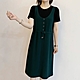 【LANNI 藍尼】現+預 圓領假兩件顯瘦中長裙(女連身裙/短袖/上衣) product thumbnail 5