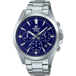 CASIO 卡西歐 EDIFICE 簡約運動風三眼計時手錶 迎春好禮-藍 EFV-630D-2A