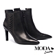 短靴 MODA Luxury 極簡摩登幾何造型全真皮高跟短靴－黑 product thumbnail 1