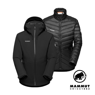 【Mammut 長毛象】 Convey 3in1 HS Hooded Jkt W GTX兩件式防水保暖外套 女款 黑色 #1010-29060