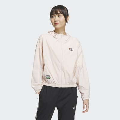 ADIDAS GFX WVN JKT 女休閒外套-橘粉-HY2863