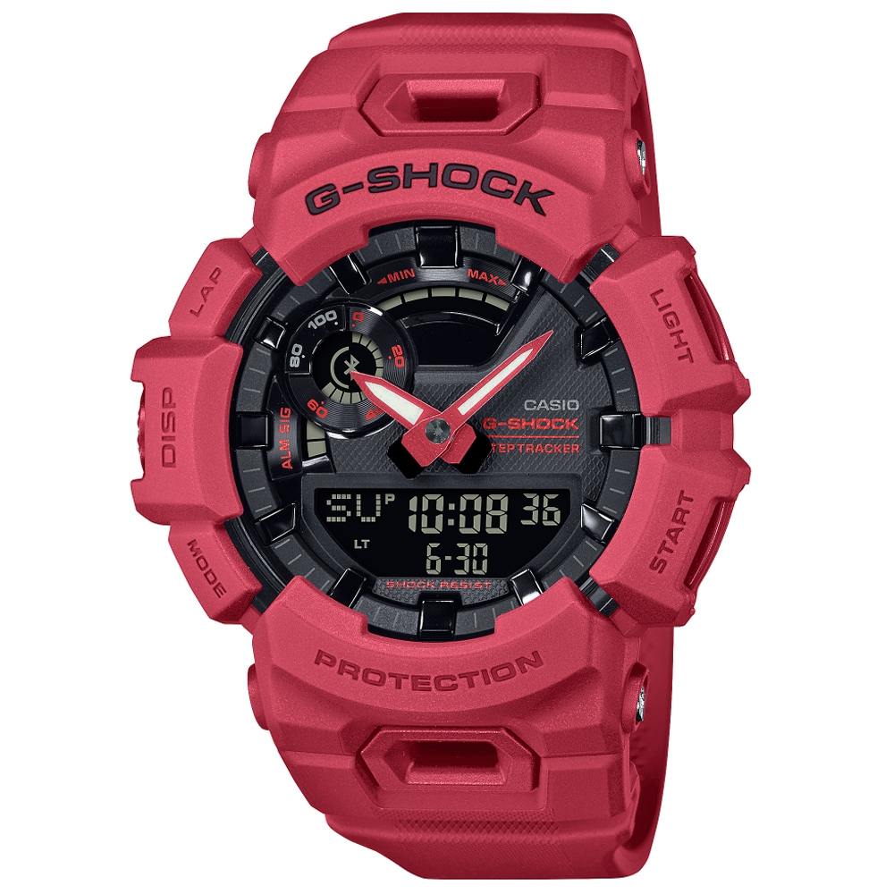 CASIO 卡西歐 G-SHOCK 藍牙連線 運動雙顯腕錶(GBA-900RD-4A)