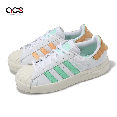 adidas 休閒鞋 Superstar Ayoon W 女鞋 白 綠 橘 拼接 貝殼頭 愛迪達 HP9583