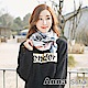 AnnaSofia 葉蝶染印 拷克邊韓國棉圍巾披肩(紅灰系) product thumbnail 1