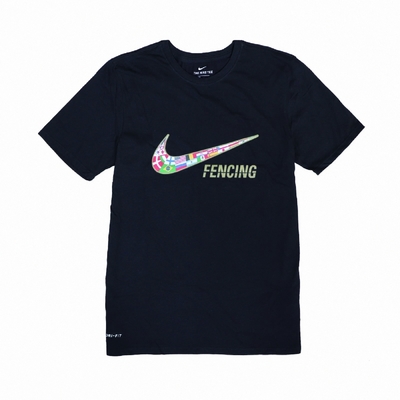 Nike T恤 Fencing Tee 棉質 男款 運動休閒 吸濕排汗 DRI-FIT 圓領 黑 彩 561416010FE05