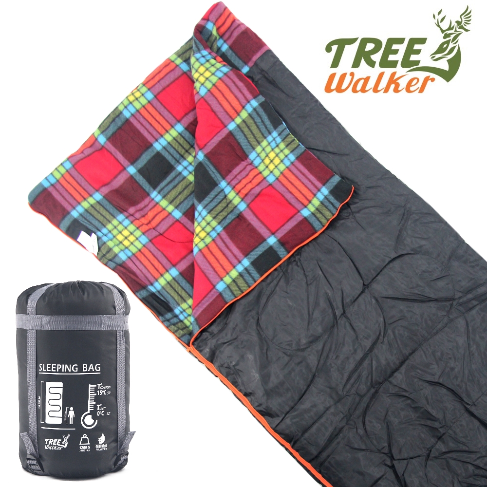 TreeWalker 法蘭絨暖暖睡袋-黑