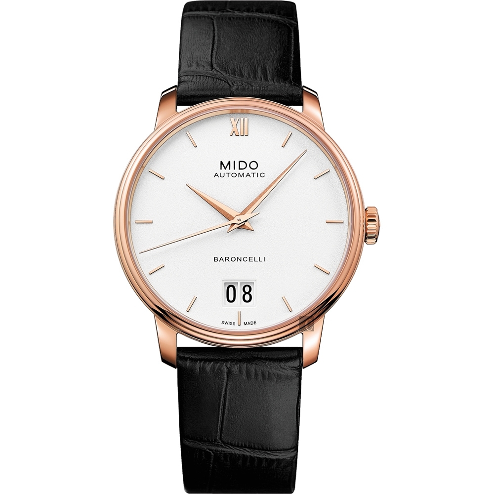 MIDO 美度 官方授權 BARONCELLI 永恆系列 III 大日期機械錶 迎春好禮-40mm M0274263601800