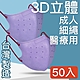 MIT台灣嚴選製造 細繩 3D立體醫療用防護口罩 -成人款 50入/盒 product thumbnail 15