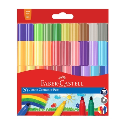 德國 Faber-Castell美術生指定用品 JUMBO 20色連接筆組