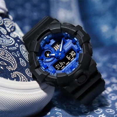CASIO 卡西歐 G-SHOCK 藍色變形蟲系列手錶 迎春好禮 GA-700BP-1A