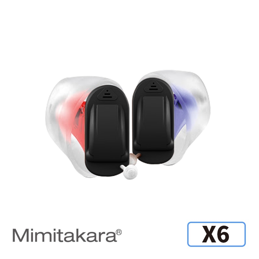 Mimitakara耳寶 數位32頻-超隱形式耳內型助聽器x6-硝光黑