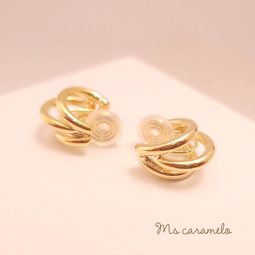 【焦糖小姐 Ms caramelo】夾式耳環 時尚耳環