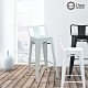 E-home Myth密斯工業風金屬低背吧檯椅-座高66cm 4色可選 product thumbnail 6