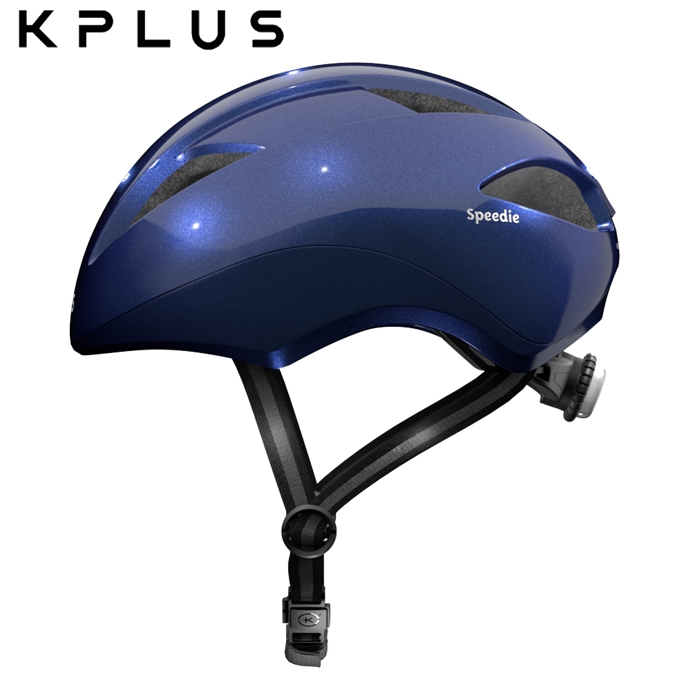 KPLUS SPEEDIE空力型素色版 兒童休閒運動安全帽-藍