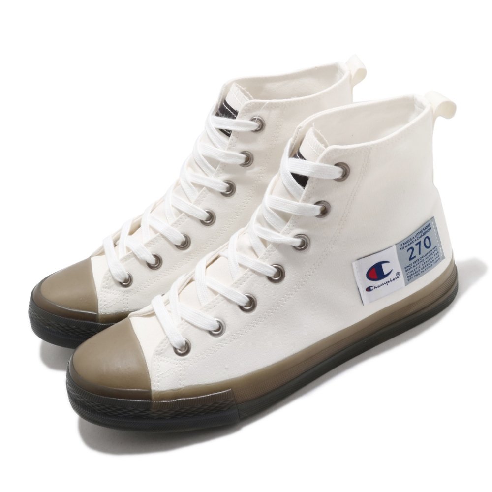 Champion 休閒鞋 Jelly Hi-Canvas 男女鞋 基本款 簡約 舒適 情侶穿搭 白 黑 USLS101502