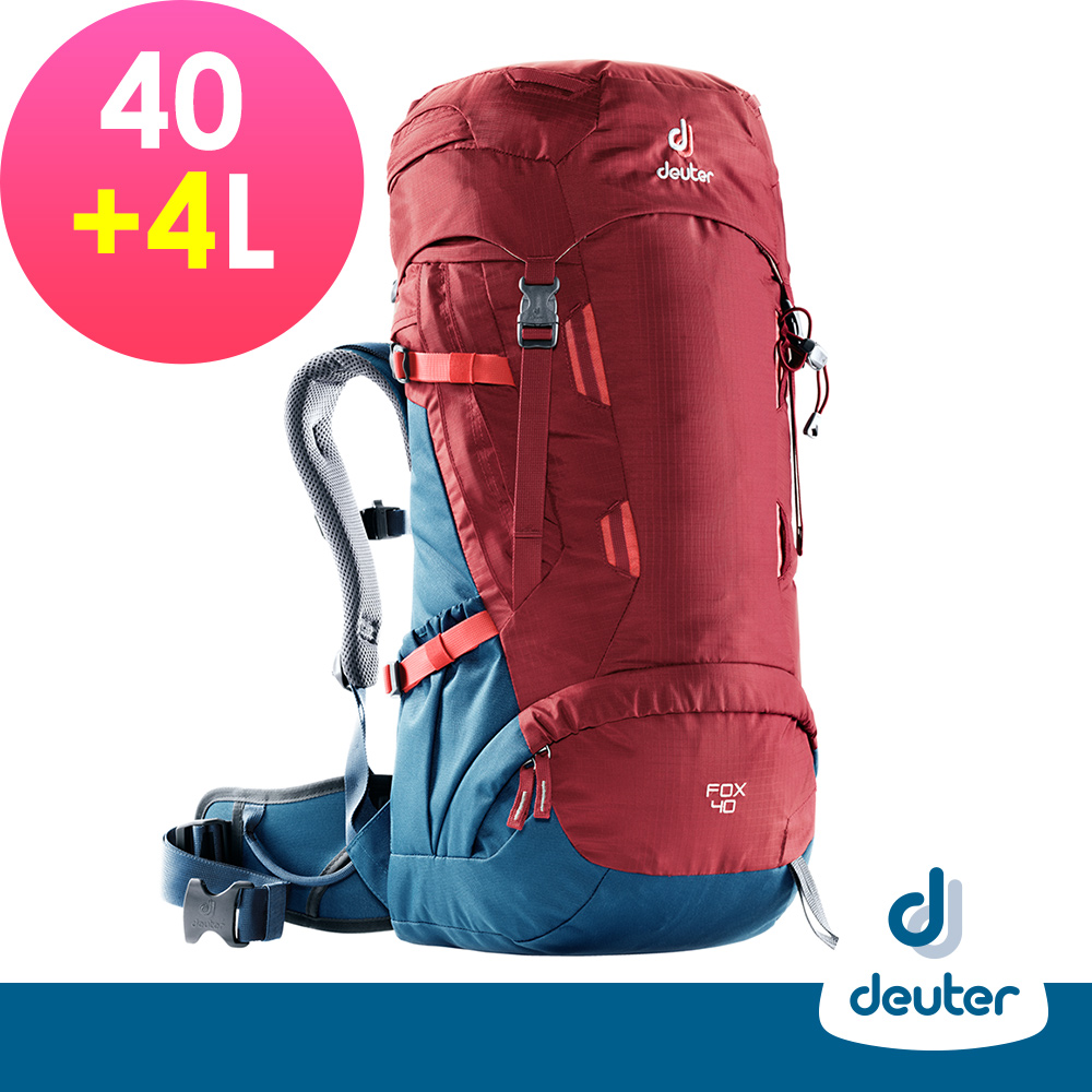 【德國DEUTER】FOX拔熱休閒旅遊透氣背包40+4L(3613118 紅/藍)