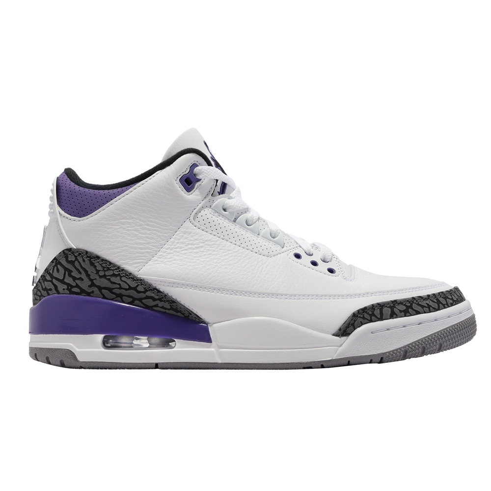 Nike Air Jordan 3代Retro 男鞋AJ3 Dark Iris 爆裂紋紫白CT8532105