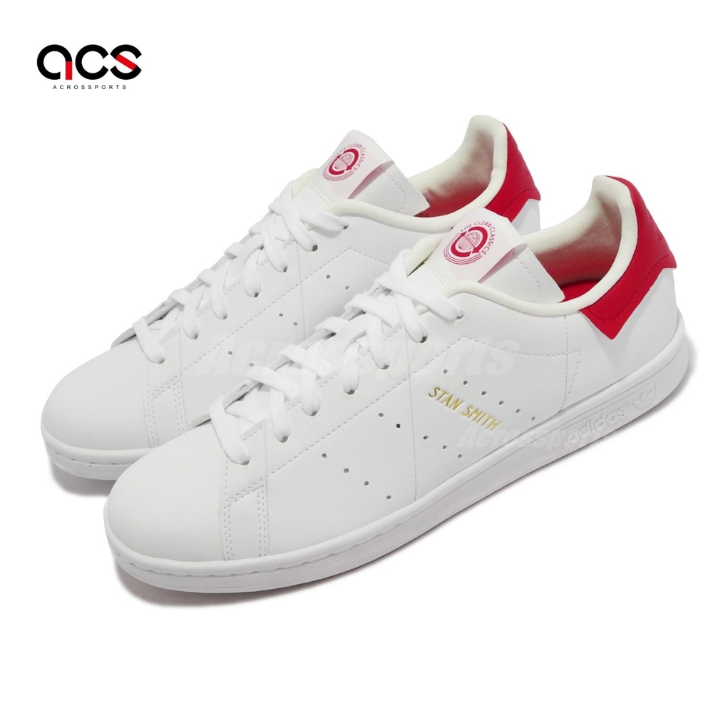 Adidas 休閒鞋 Stan Smith 史密斯 男女鞋 愛迪達 三葉草 白 紅 GY5962