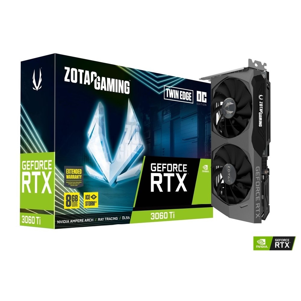 ZOTAC索泰 GAMING GeForce RTX 3060 Ti Twin Edge OC LHR 顯示卡