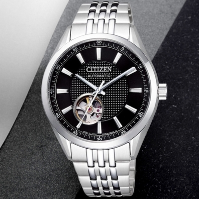 CITIZEN星辰 Mechanical 時尚開芯機械腕錶 禮物推薦 畢業禮物 40mm/NH9110-81E