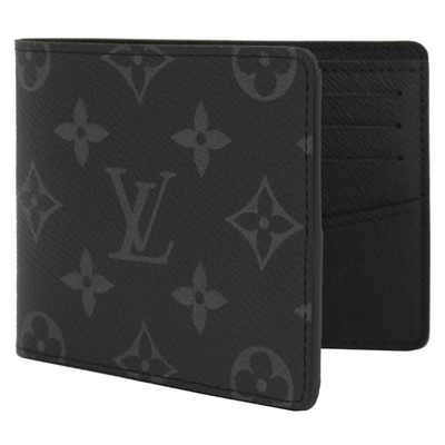 Louis Vuitton Monogram Eclipse Bifold Wallet Marco M62545 Men'