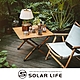 Solar Life 索樂生活 輕量鋁合金木紋蛋捲桌/S 60*60*45cm.鋁合金折疊桌 露營桌野餐桌 戶外摺疊桌 露營美學 輕巧桌休閒桌 product thumbnail 1