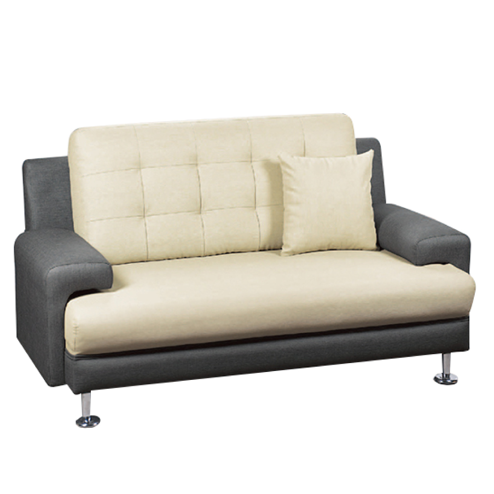 綠活居 西納羅時尚雙色透氣皮革二人座沙發椅-149x82x85免組