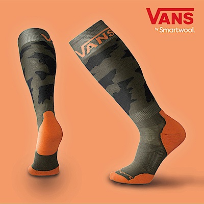 SmartWool X VANS 聯名款PhD滑雪輕量避震高筒襪 橄欖綠