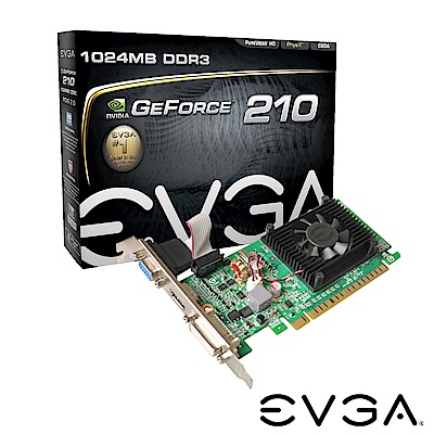 艾維克EVGA GT210 1GB DDR3 64 bit PCI-E 圖形加速卡