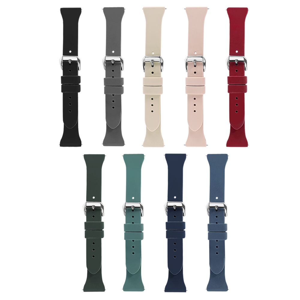 Watchband / 20.22mm / 各品牌通用 快拆 矽膠錶帶-粉/松綠/橄欖綠/白/黑/海軍藍/霧藍/紅/灰 (粉色)