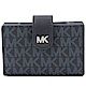 MICHAEL KORS MONEY PIECES經典PVC風琴式卡片夾(藍黑) product thumbnail 1