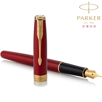 PARKER 派克 卓爾系列 寶石紅金夾 F尖 鋼筆