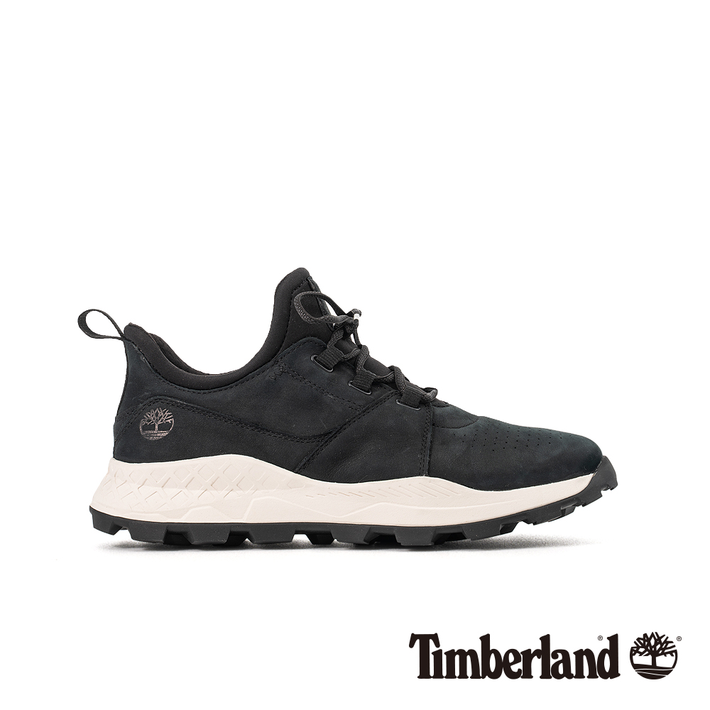 Timberland 男款黑色磨砂革布魯克林休閒鞋|A2BBT