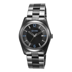 LICORNE 力抗錶 都會簡約系列 經典手錶-黑x藍/39mm