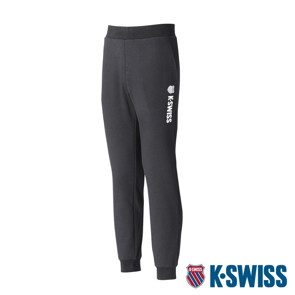 K-SWISS KS Logo Sweatpants保暖運動長褲-男-黑