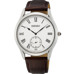 SEIKO 精工 經典簡約小秒針紳士皮帶男腕錶-男錶(SRK049P1)39mm SK008