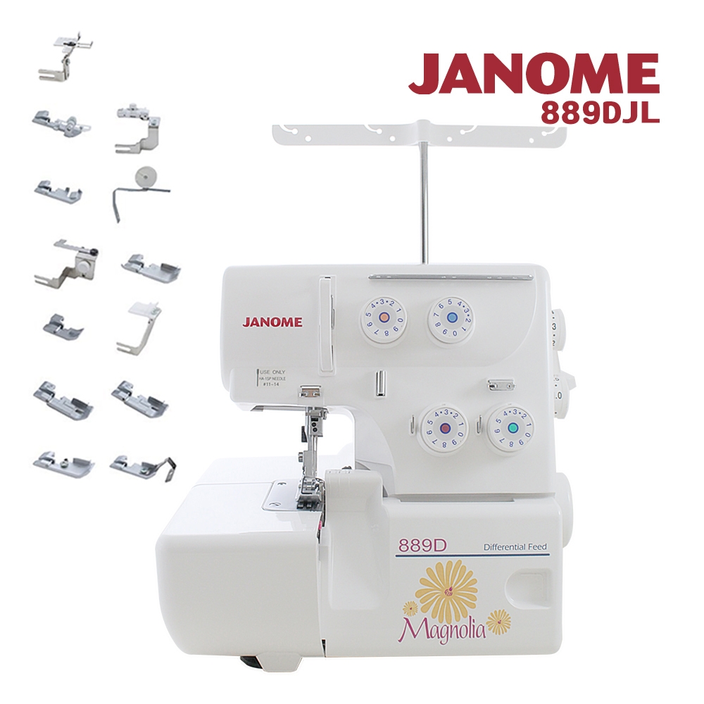 (激推)日本JANOME 拷克機889D 加送壓布腳組合