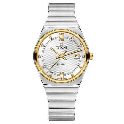 TITONI 梅花錶 動力系列 經典復刻羅馬機械腕錶 39.5mm / 83751SY-629