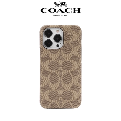 COACH】iPhone 13 Pro 精品手機防摔保護殼經典棕| Apple適用手機殼套