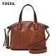 FOSSIL SKYLAR 真皮質感兩用水餃包-蜜糖棕 SHB2657213 product thumbnail 1