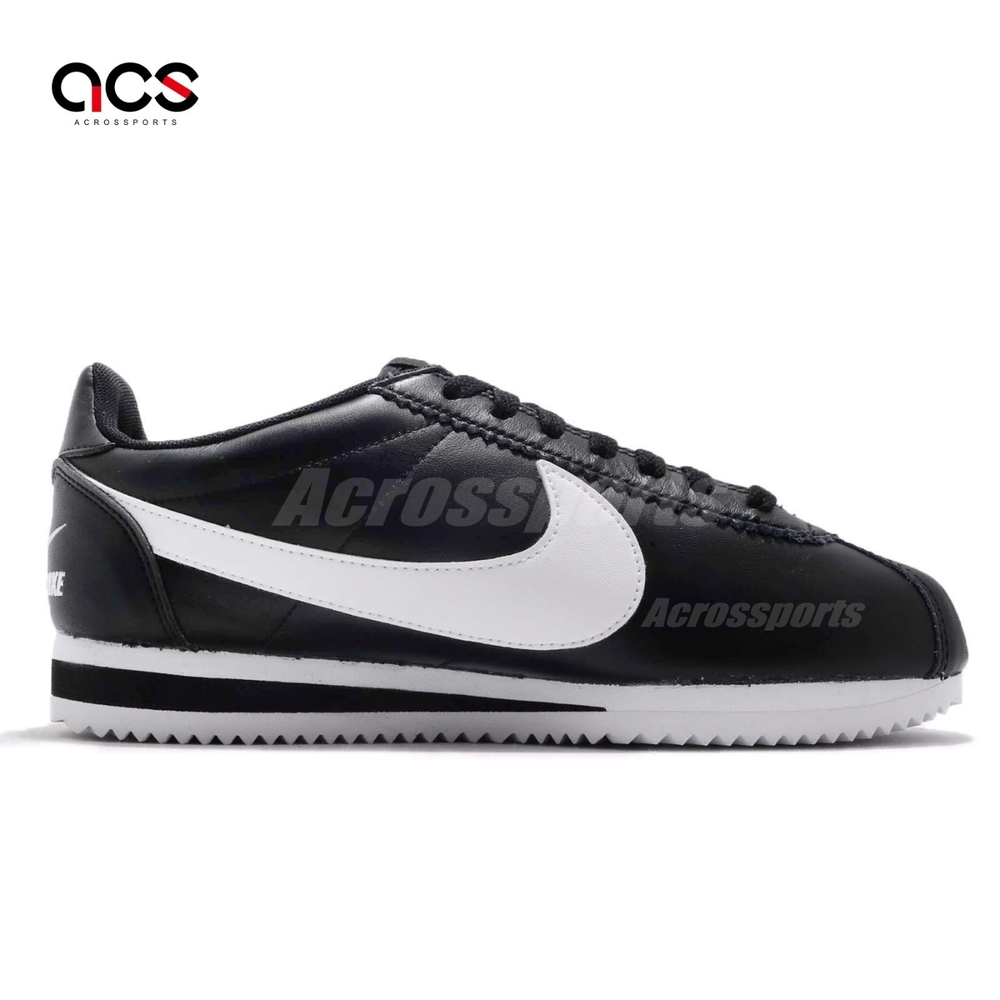 Nike Classic Cortez PREM 男女鞋經典款阿甘鞋情侶鞋穿搭皮革質感黑白