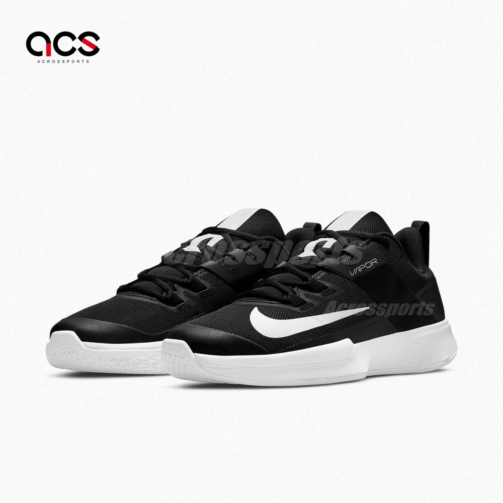 Nike 網球鞋 M Vapor Lite HC 男鞋 黑 白 硬地適用 全能型 緩震 支撐 運動鞋 DC3432-008