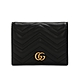 GUCCI 古馳 GG Marmont 經典金屬雙G 卡夾 皮夾 短夾 零錢包 黑色 466492 product thumbnail 1