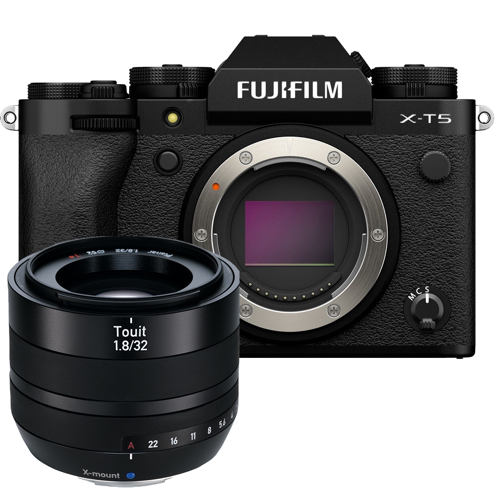 FUJIFILM X-T5 單機身 恆昶公司貨 + Zeiss Touit 1.8/32 For X-mount 鏡頭 蔡司公司貨