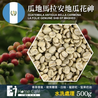 (生豆)E7HomeCafe一起烘咖啡 瓜地馬拉安地瓜花神水洗處理咖啡生豆(500g)