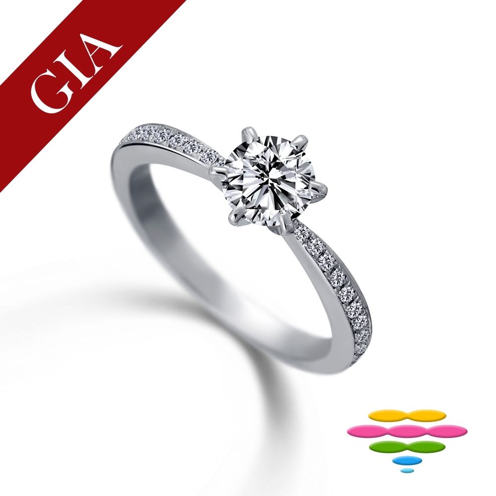 彩糖鑽工坊 GIA 30分 D/SI2 EX 完美車工 14K 六爪鑽戒