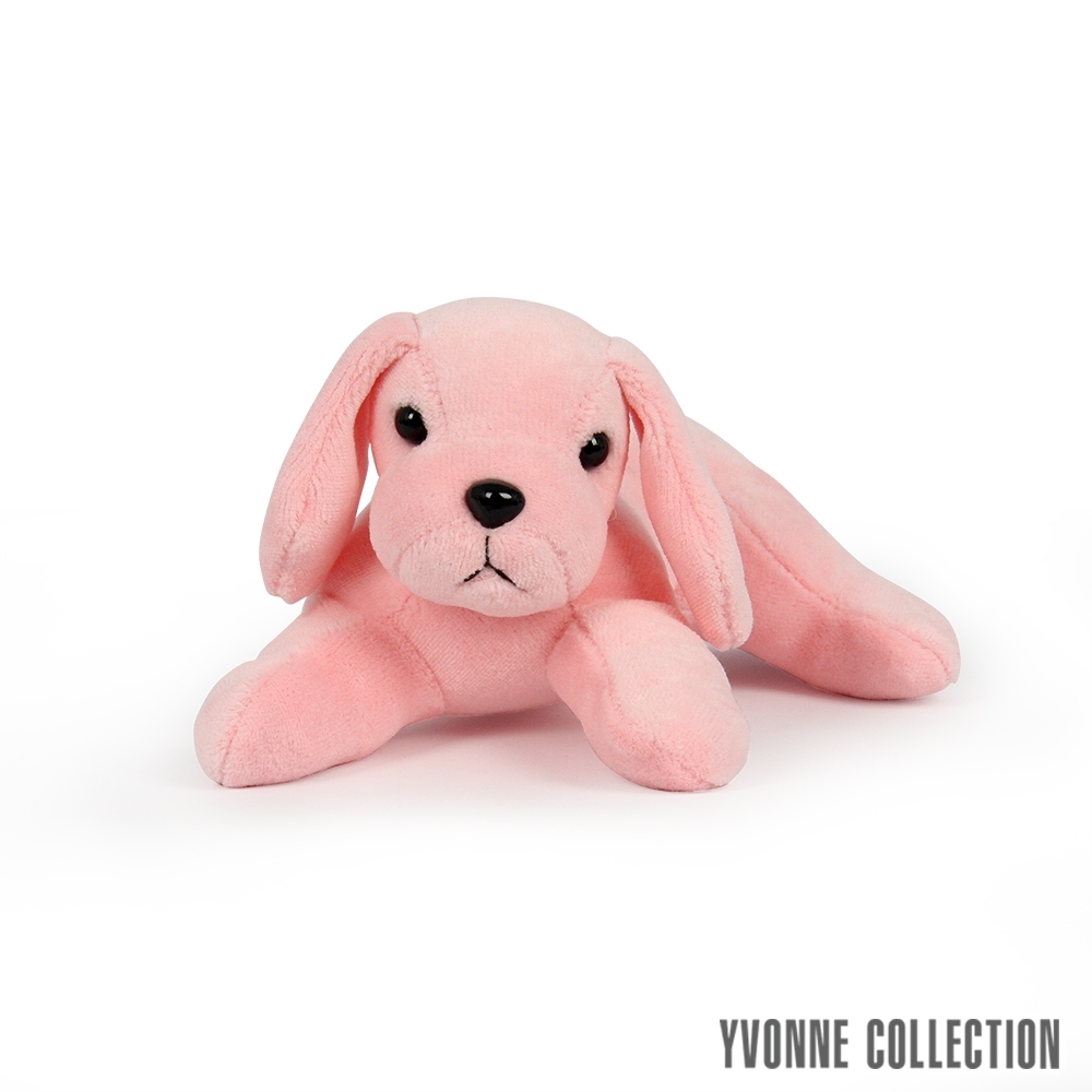 YVONNE COLLECTION 趴趴狗玩偶-珊瑚粉