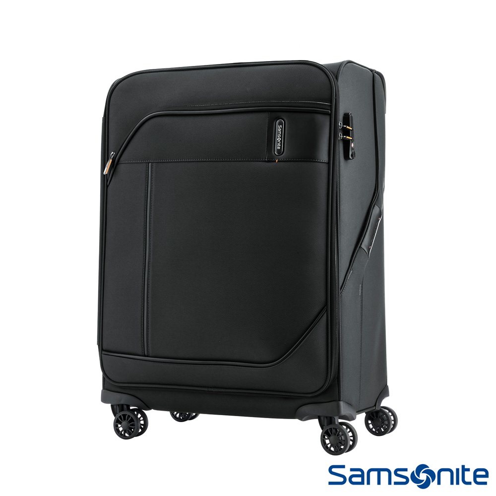 Samsonite新秀麗 24吋Janik商務功能性飛機輪TSA布面行李箱(黑色)
