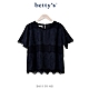 betty’s專櫃款　復古刺繡蕾絲短袖方領上衣(共二色) product thumbnail 5