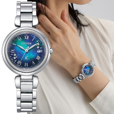 CITIZEN 星辰 xC 千彩之海限定款 光動能 電波對時 鈦金屬淑女腕錶-29mm ES9460-61L